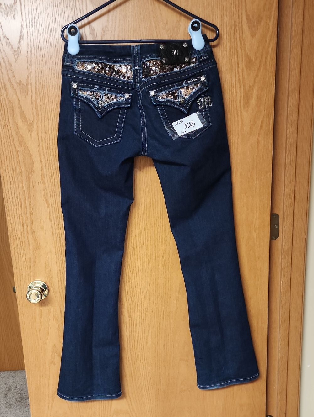 Miss Me Dark Blue Women’s Jeans with Sequin Pocket Detail 28x33 number 3285